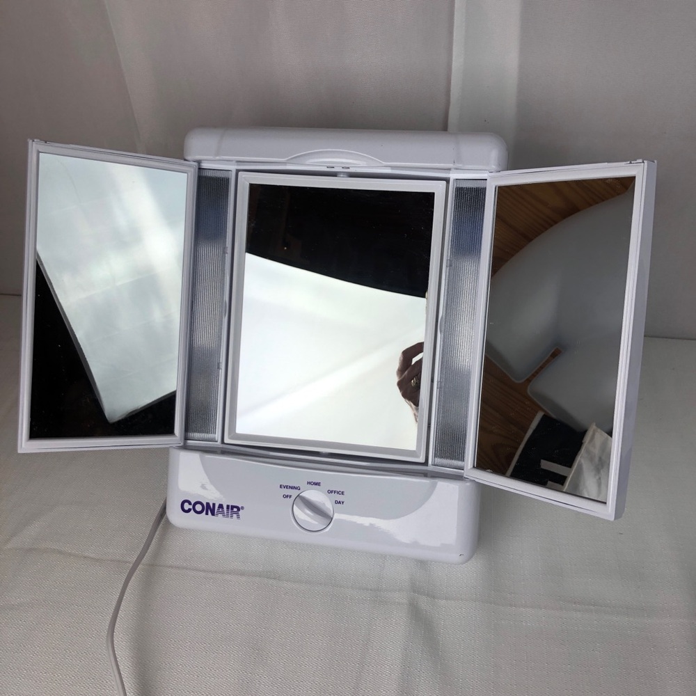 Conair Electric Lighted Dual Makeup Mirror Adjustable Stand